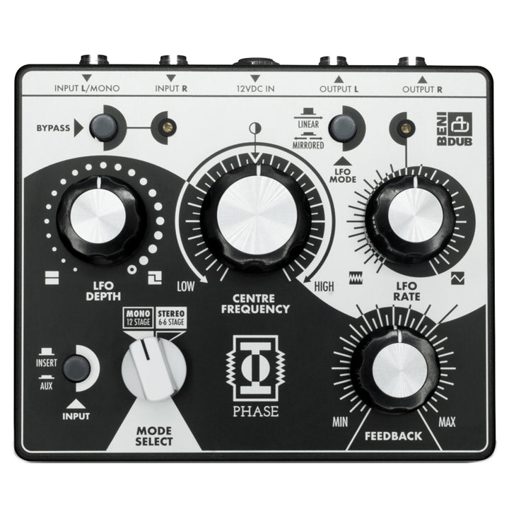 Benidub Phase 12段光学式ステレオフェイザー 製品画像 正面ディテール